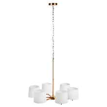 Aubrey Leather 6 Light Pendant